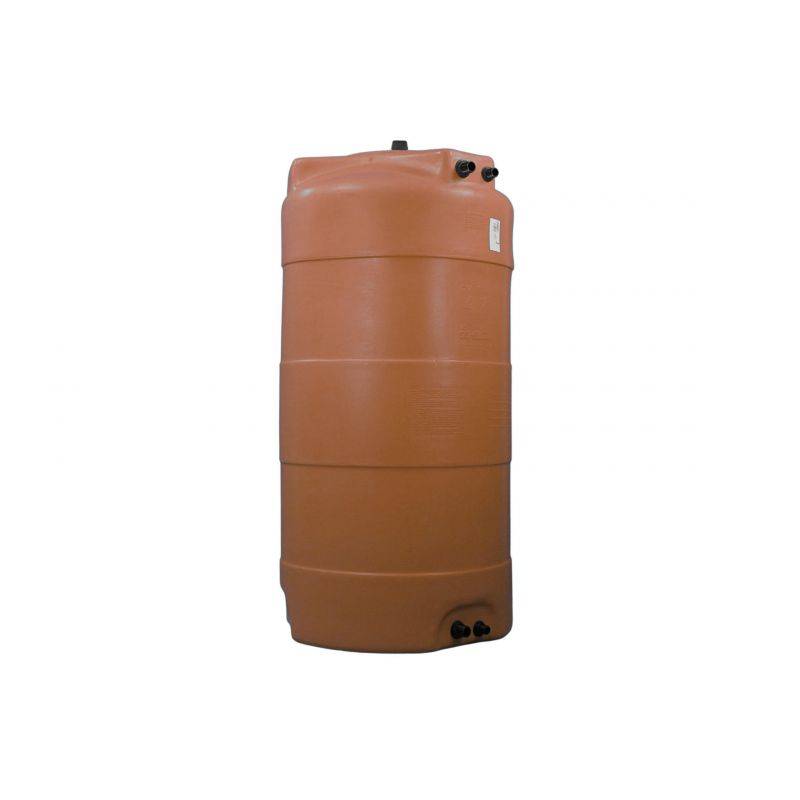 Cuve récupération eau de pluie 300L - Réservoir aérien vertical Terracotta - Polyéthylène - ELBI CV - Image 1