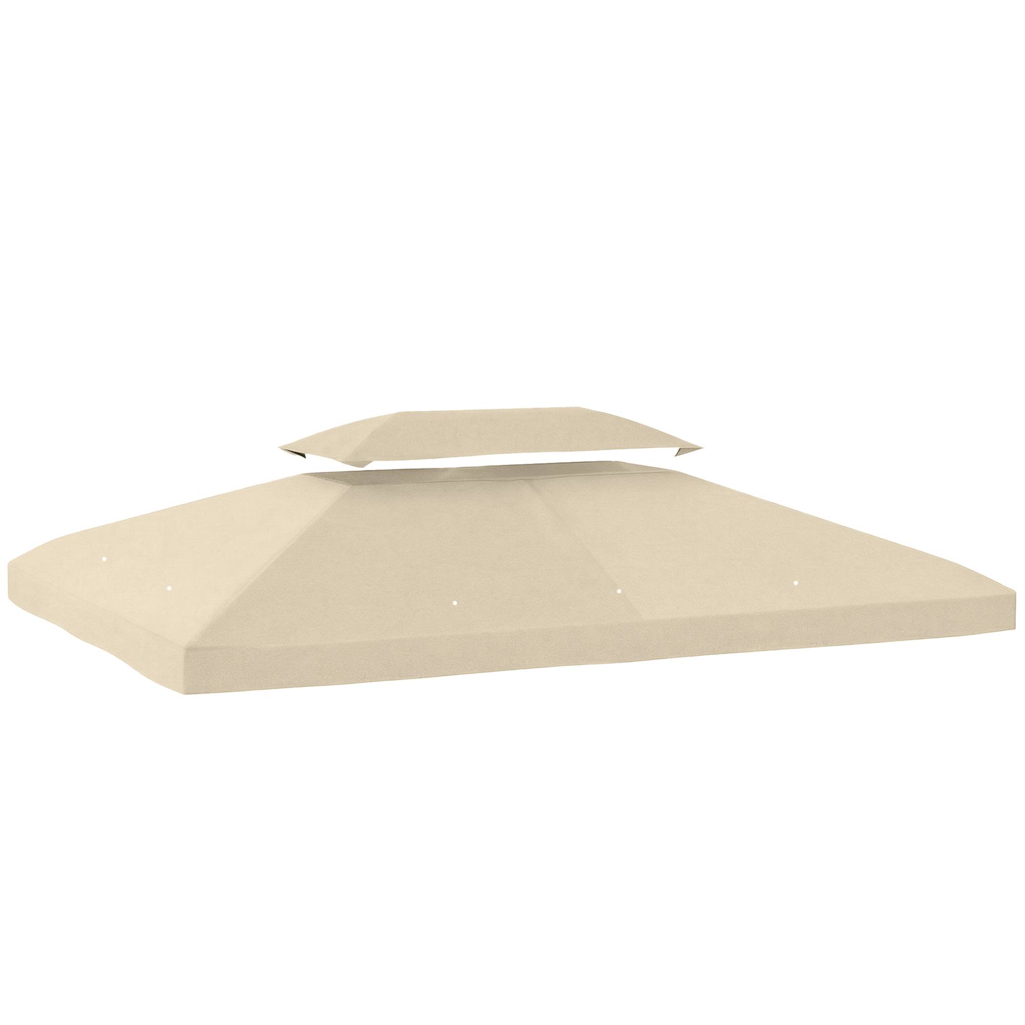 ComfortXL - Toile de Rechange pour Tonnelle Polyester Anti-UV pour Pergola 4x3 m Blanc Crème - ComfortXL Outdoor Living - Image 1