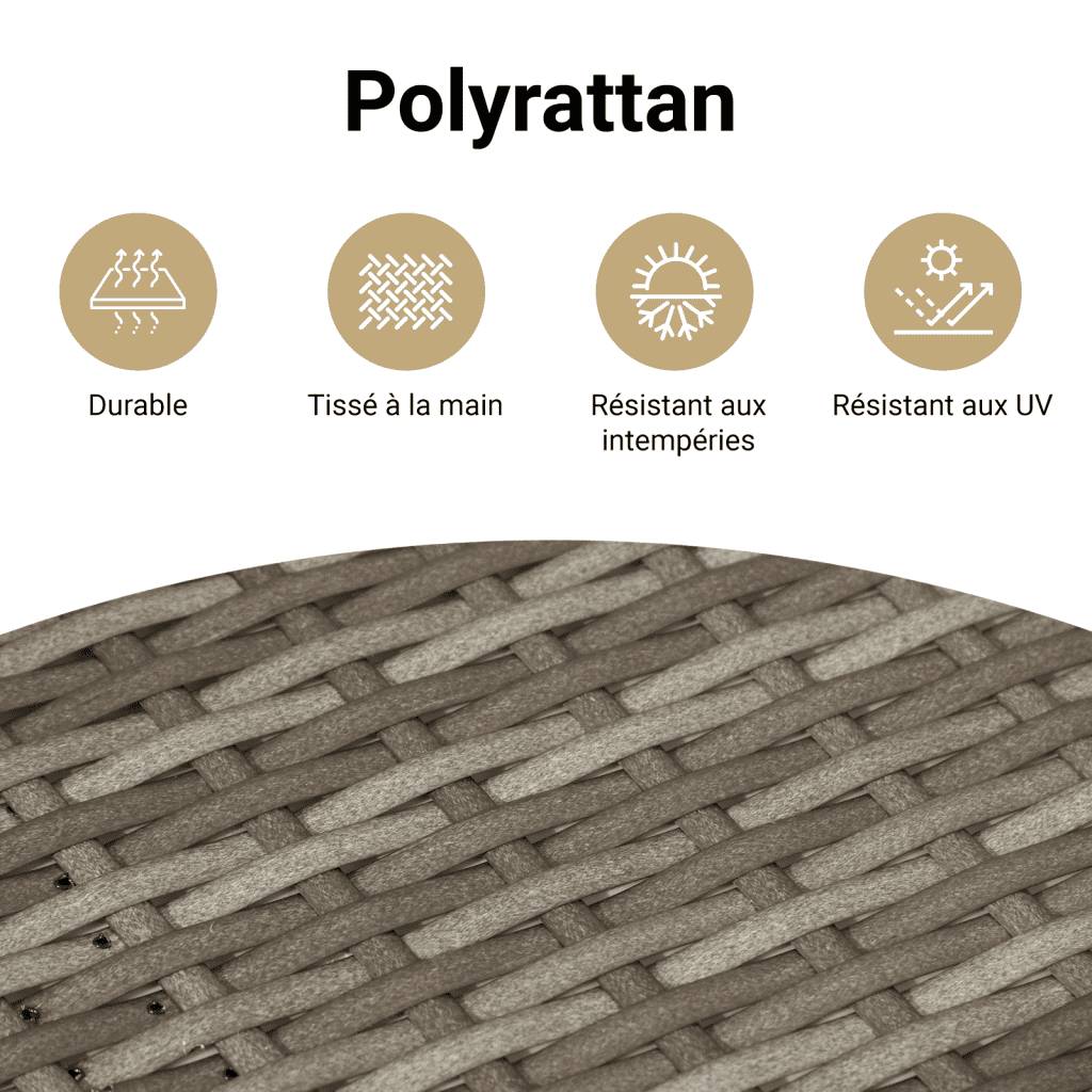 ComfortXL - Salon de Jardin Gris 10 Places en Résine Tressée Modulable pour Terrasse Gris Foncé – ComfortXL Outdoor Living - Image 4