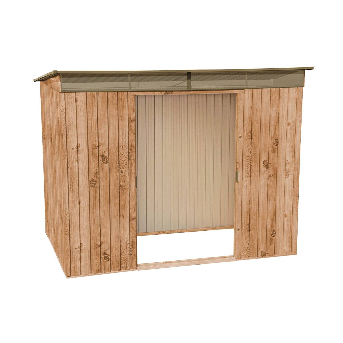 Duramax - Abri de jardin en métal Duramax 4,35 m² skylight imitation bois avec kit ancrage - Duramax - Imagen 3