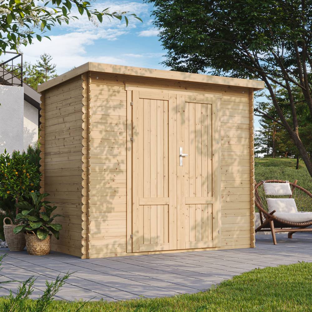 Timbela - Abri de Jardin en Bois - 2.63 m² / 142x239xH200 cm - Timbela M310F1 - Image 1