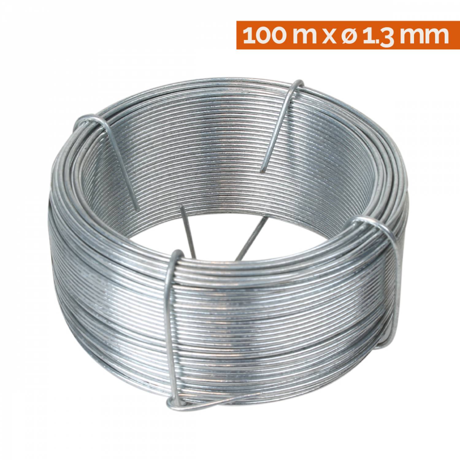 Linxor - Fil d'attache en acier galvanisé pour grillage ou autre - 100 m x 1.3mm Ø - Gris - Linxor - Imagen 2