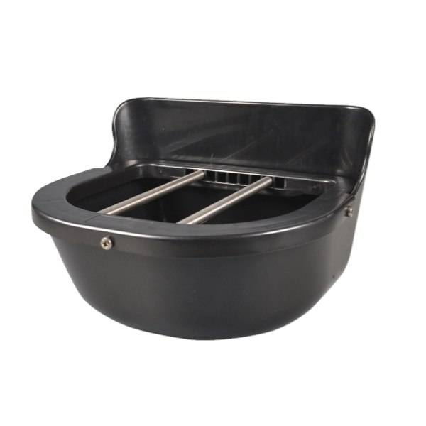 Horizont - Mangeoire noire 8,5 L pour poulain, noire