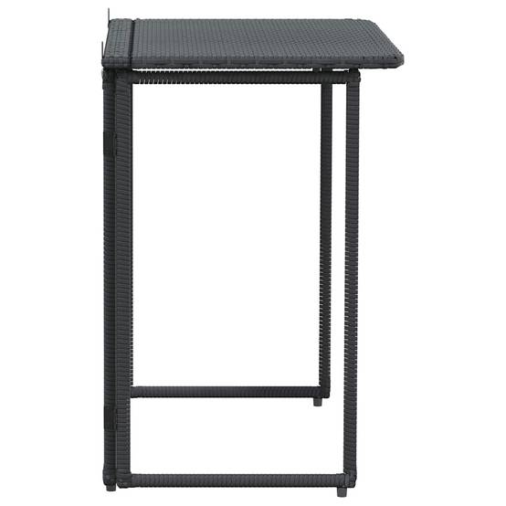 Table de jardin pliante noir 90 x 51 x 75 cm polyrotin - PANGIVO - Image 5