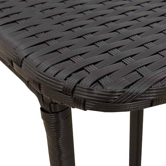 Table de jardin pliante noir 90 x 51 x 75 cm polyrotin - PANGIVO - Image 8