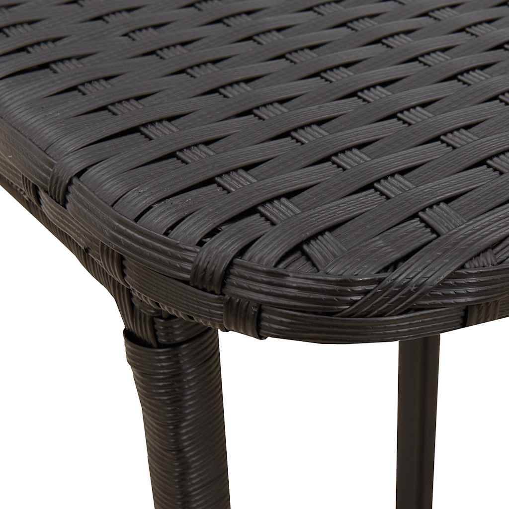 Table de jardin pliante noir 90 x 51 x 75 cm polyrotin - PANGIVO - Image 8