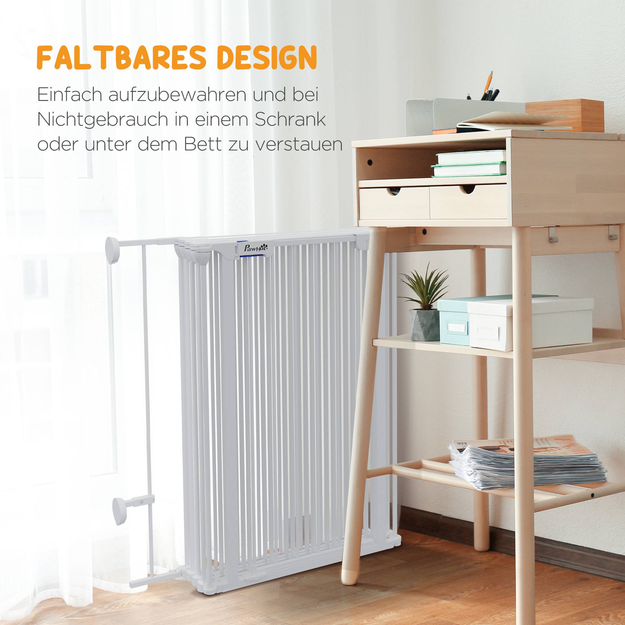 Enclos parc pour chien plastique intérieur barrière modulable 154x90cm blanc - ComfortXL Outdoor Living - Image 5