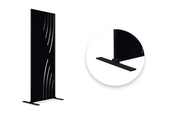 Casanoov Lot de 2 panneaux décoratifs VELETA Noir H.160 cm motifs côté droit - Image 3