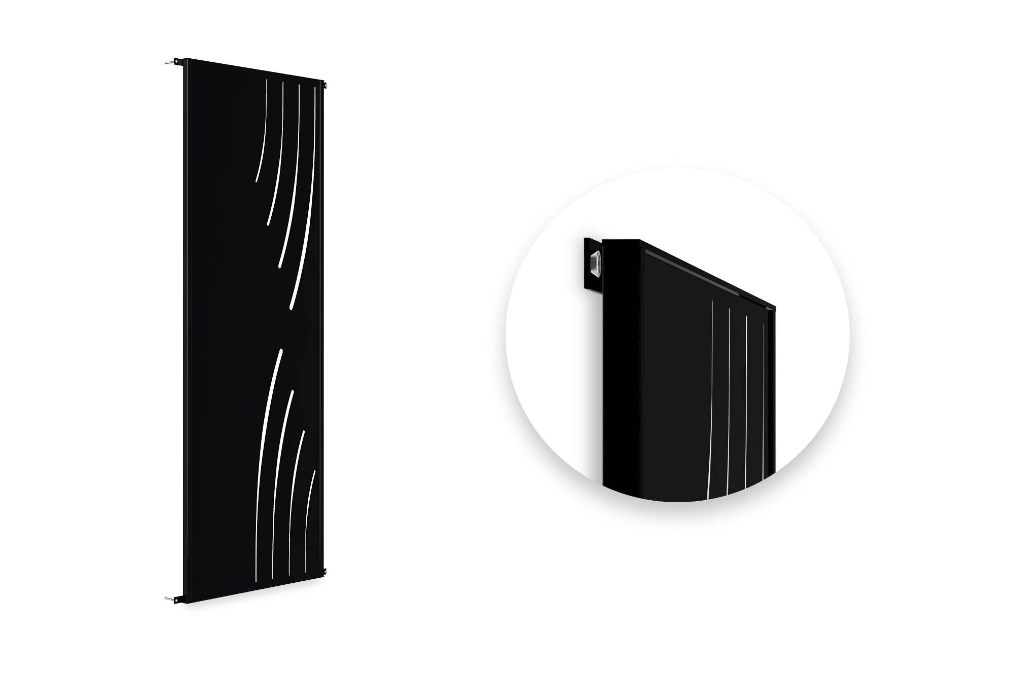 Casanoov Lot de 2 panneaux décoratifs VELETA Noir H.160  cm motifs côté droit - Image 6