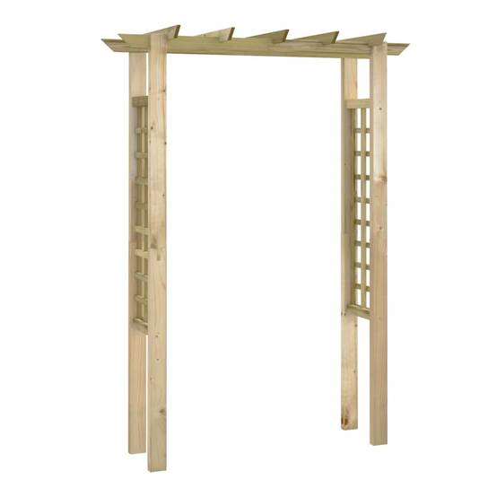 Arche à Rosiers Bois Pin Imprégné Support Grimpantes 150x60x204cm - ComfortXL Outdoor Living - Image 2