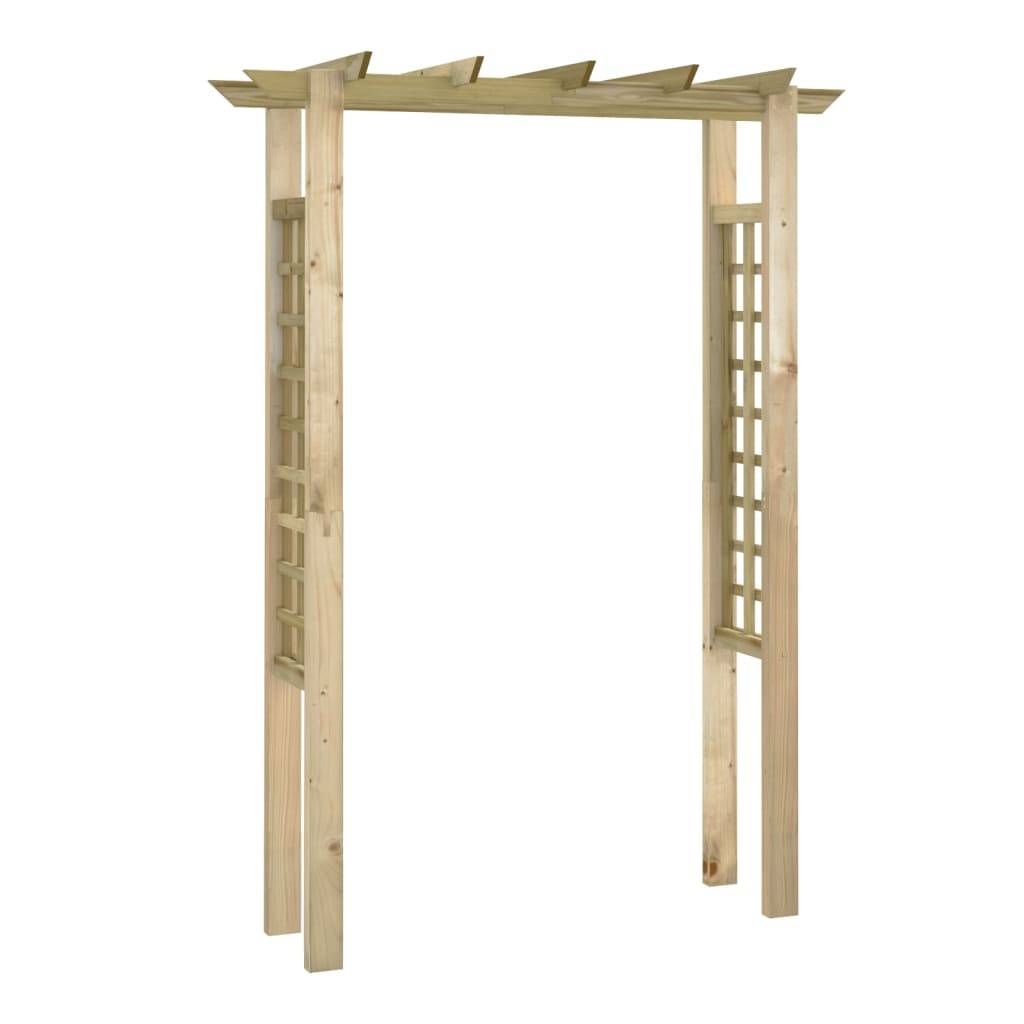 Arche à Rosiers Bois Pin Imprégné Support Grimpantes 150x60x204cm - ComfortXL Outdoor Living - Image 2