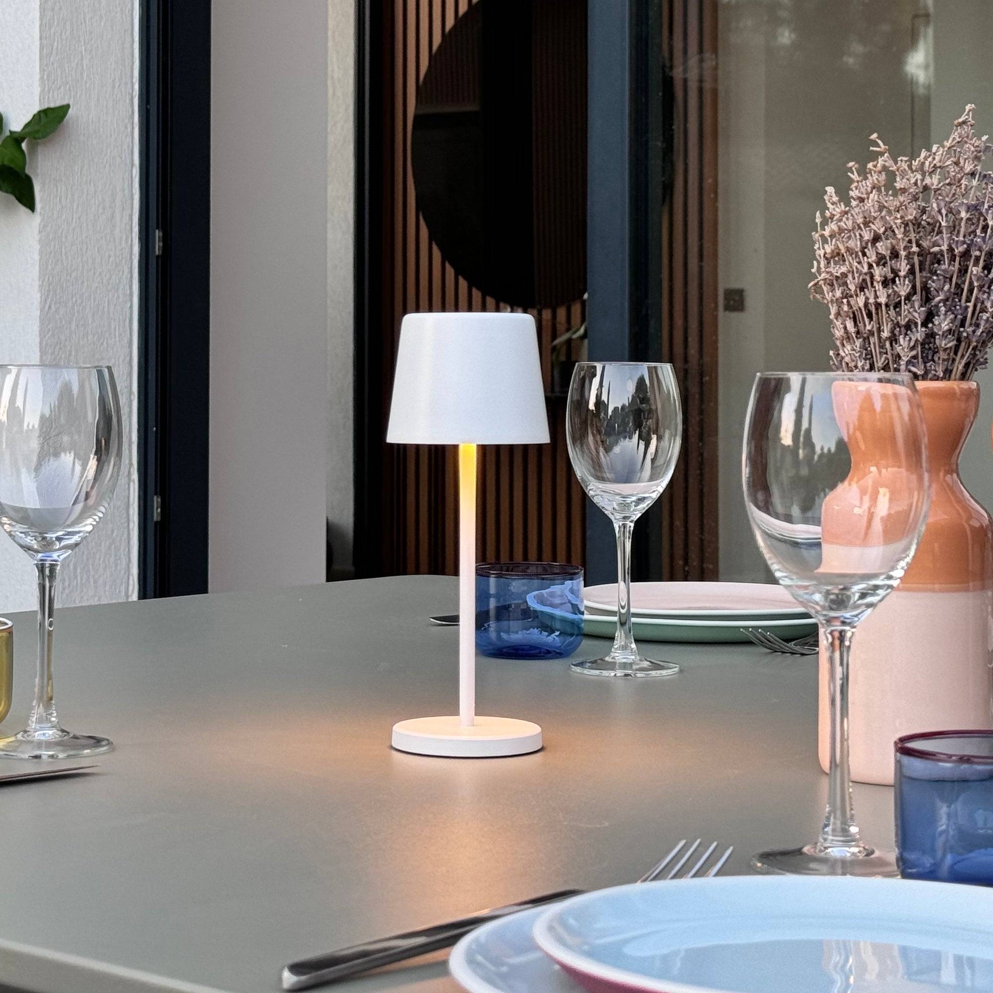 Lumisky - Lampe de table sans fil MINI KELLY Blanc H22cm - Imagen 4