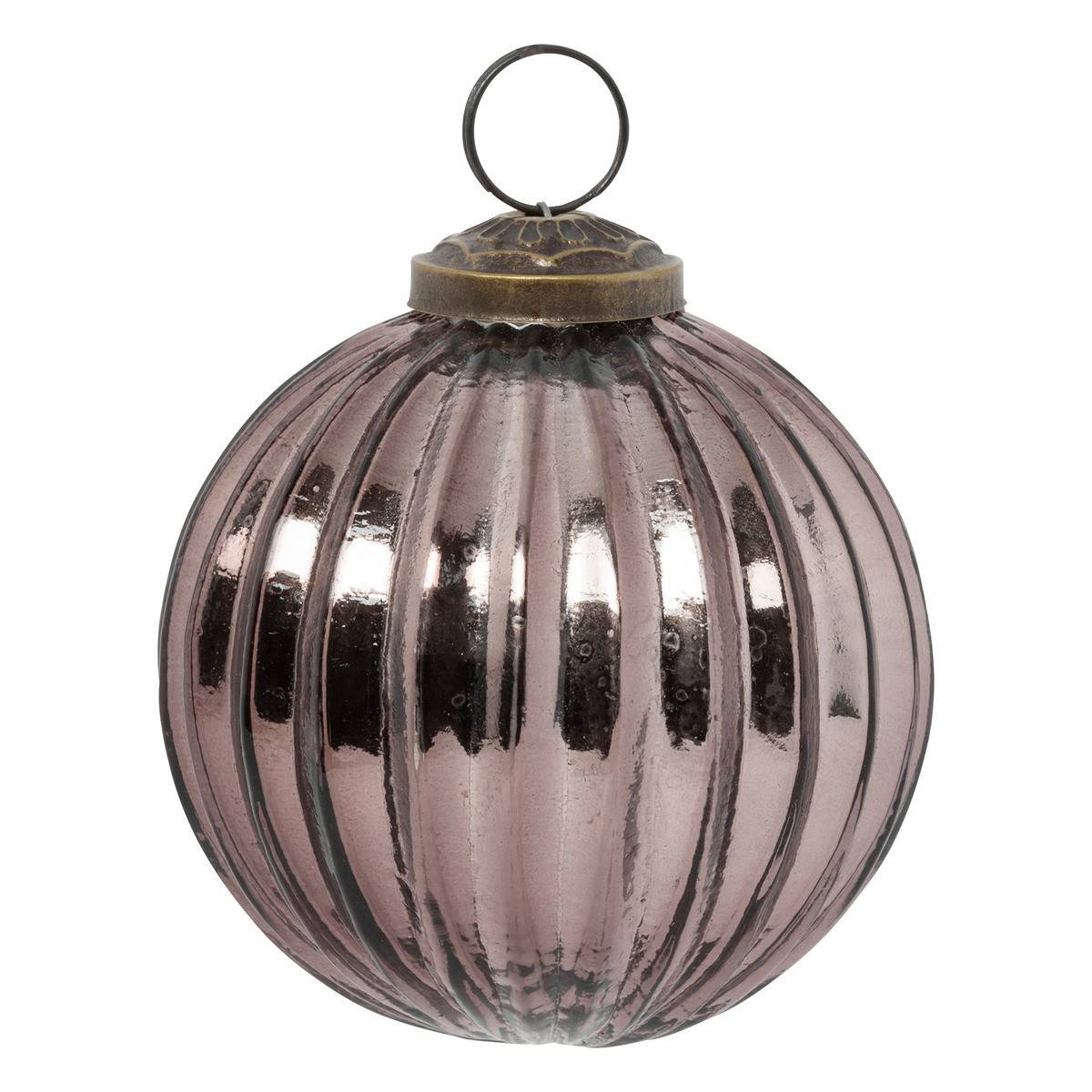 Fééric Lights & Christmas - Déco Sapin de Noël Lot de 3 Boules en Verre Marron D 8 cm - Imagen 3