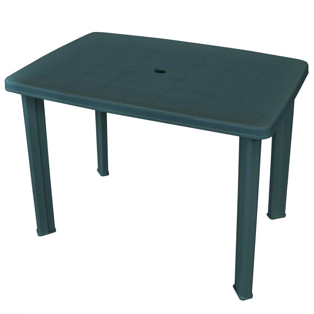 Maison Chic - Table de jardin - Table Extérieure - Table De Patio Vert 101 x 68 x 72 cm Plastique - Image 2