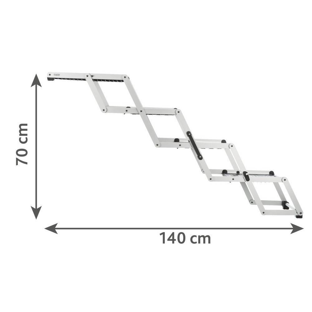 Animallparadise - Rampe de 4 marches pliantes, en aluminium TPR pour chiens - Imagen 5