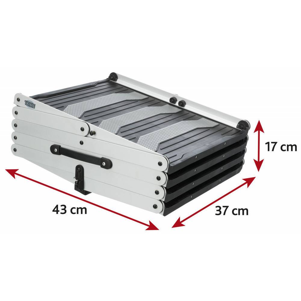 Animallparadise - Rampe de 4 marches pliantes, en aluminium TPR pour chiens - Imagen 4