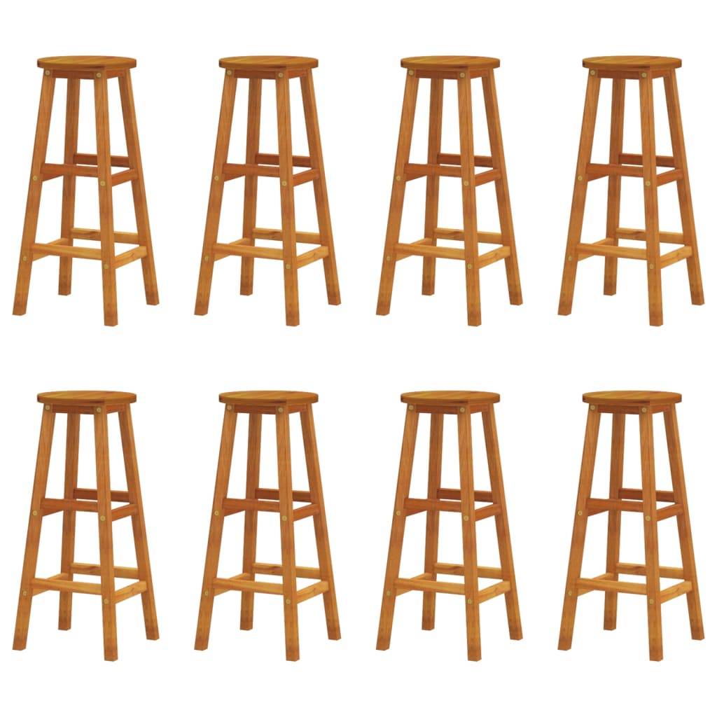 Helloshop26 - Ensemble de bar de jardin 9 pièces bois d'acacia solide - Imagen 4
