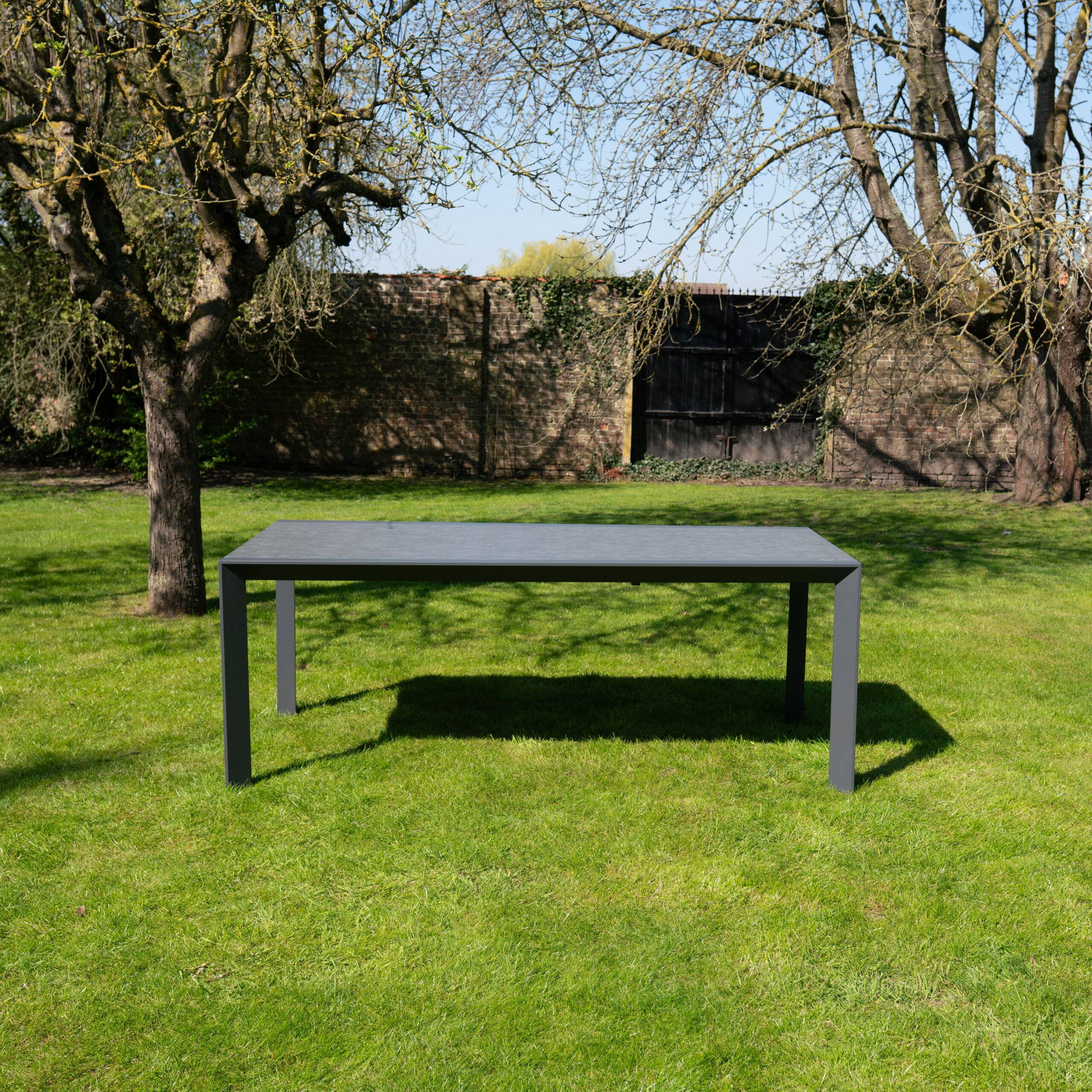 Table de jardin 8/12p en full aluminium Gris MODULO - Image 3