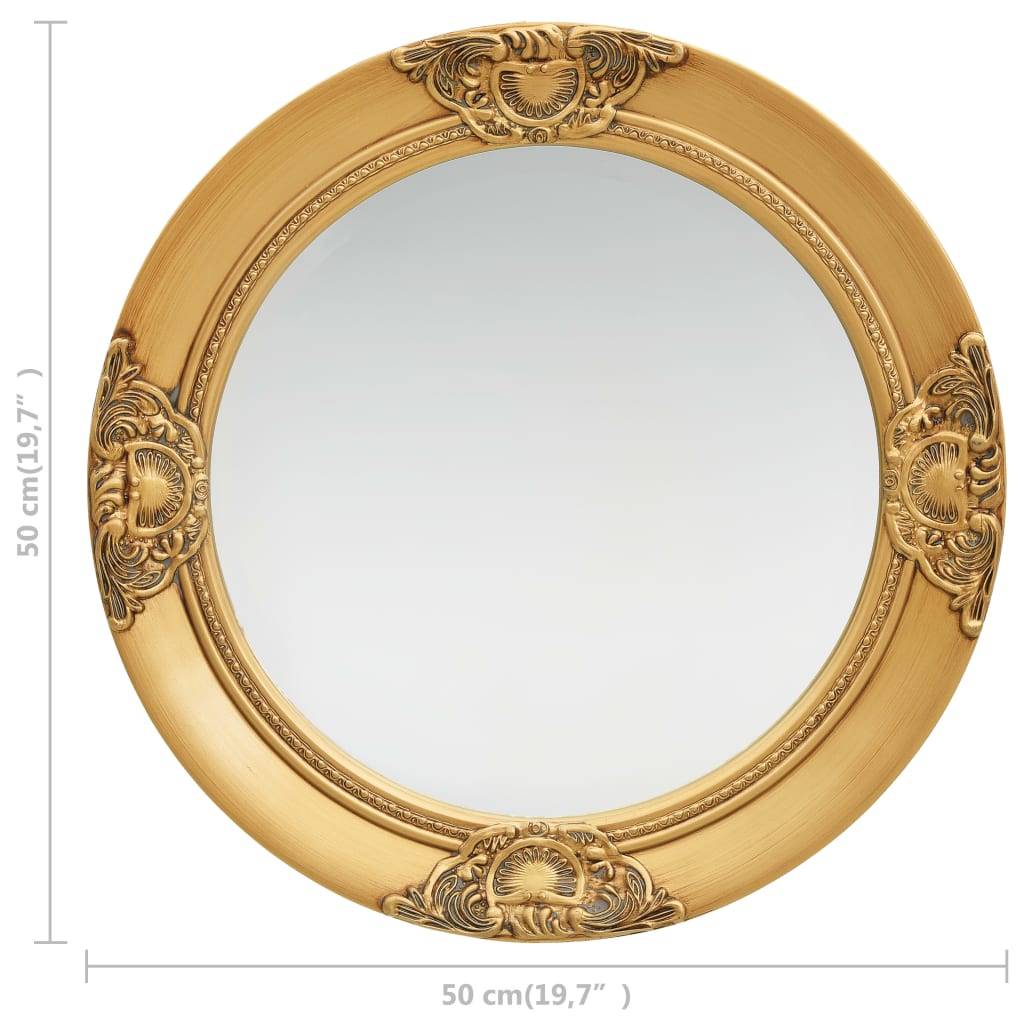 Maison Chic - Miroir mural - Miroir décoratif style baroque 50 cm Doré - Image 5
