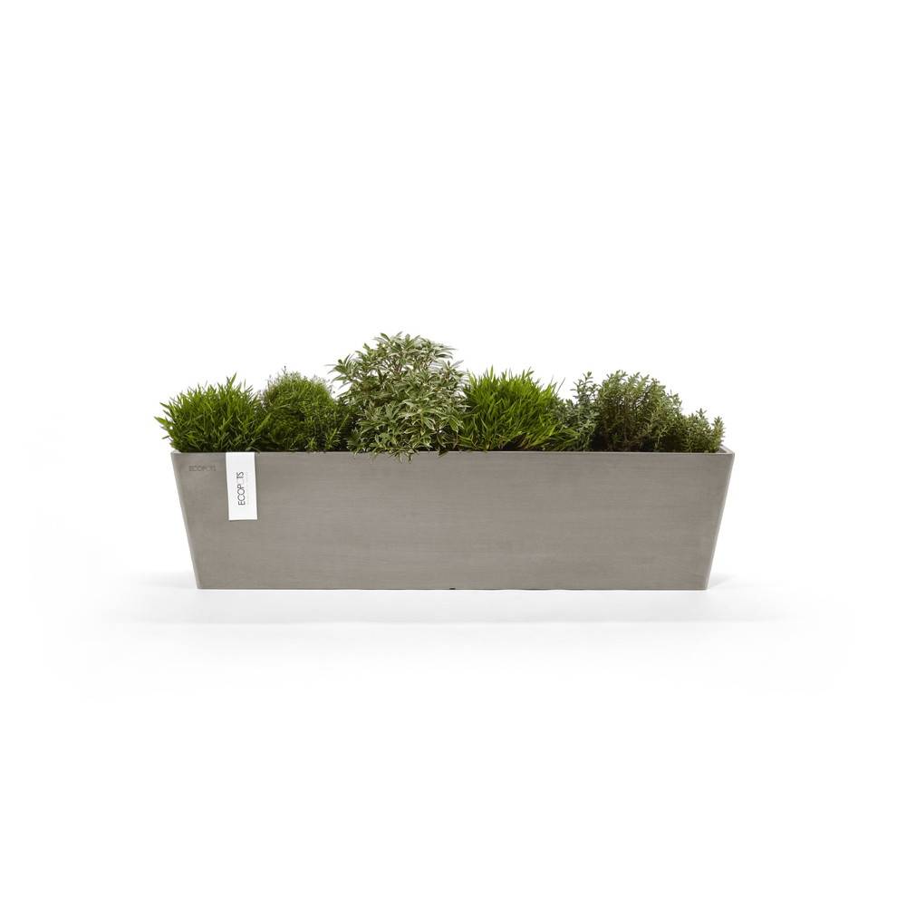 Ecopots - Pot Rectangulaire Bruges 80 Taupe - 80 x 20 x H. 20 cm - 25 L ECOPOTS - Imagen 2