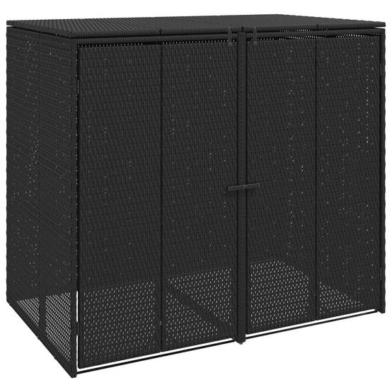 Cache-poubelle double polyéthylène noir 130 x 80 x 115 cm - PANGIVO - Image 2