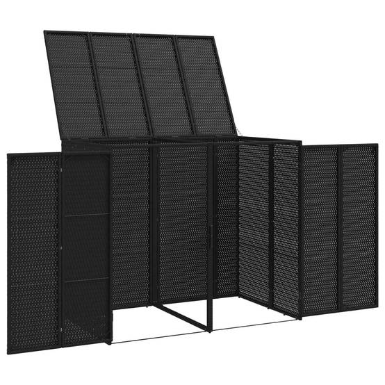 Cache-poubelle double polyéthylène noir 130 x 80 x 115 cm - PANGIVO - Image 4