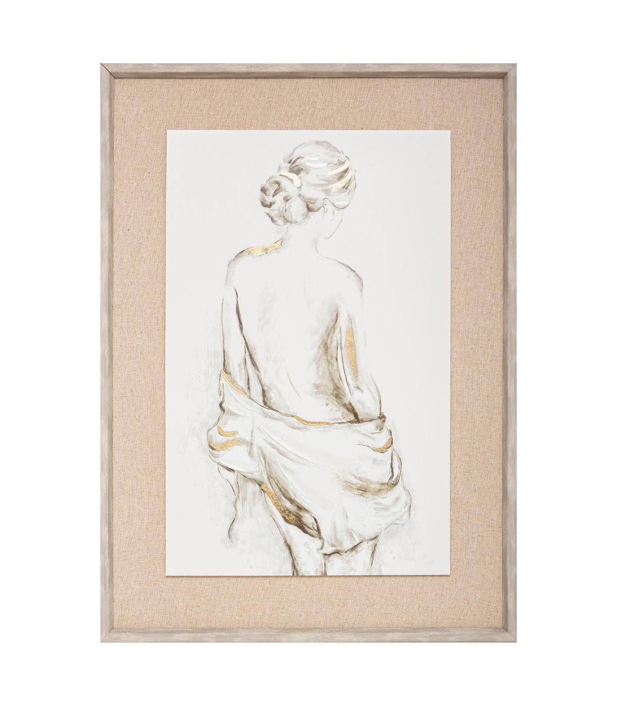 Tableau Toile murale encadrée imprimée Nu bicolore 52 x 72 cm
