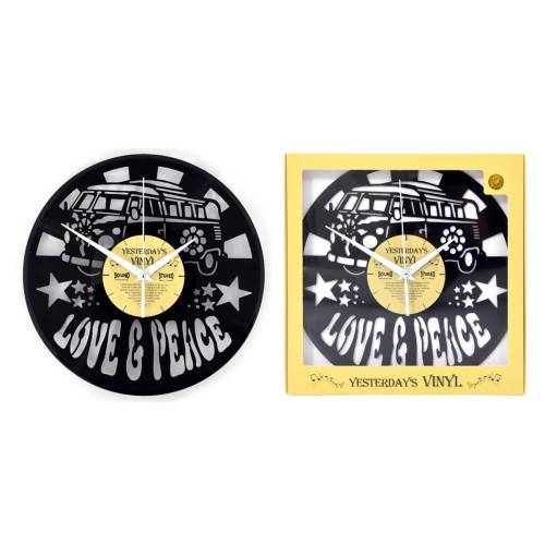 Horloge vinyle recyclé LOVE & PEACE MAGNETICLAND - Imagen 2