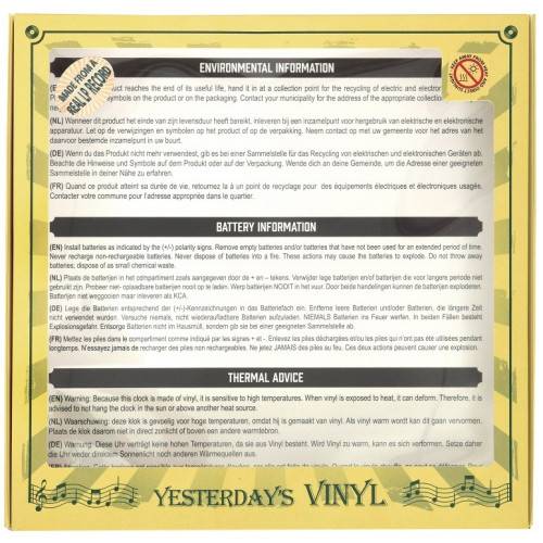 Horloge vinyle recyclé LOVE & PEACE MAGNETICLAND - Imagen 4