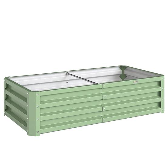ComfortXL - Carré potager rectangulaire en acier galvanisé vert 120 x 60 x 30,5 cm pour jardin et serre avec montage facile - Image 10
