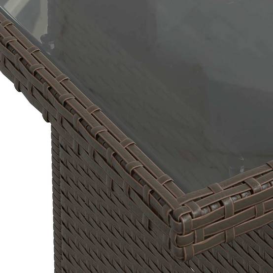 Mobilier de Jardin 10 Personnes Résine Tressée Marron avec Coffres de Rangement et Table Basse – ComfortXL Outdoor Living - Image 3