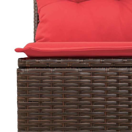 Mobilier de Jardin 10 Personnes Résine Tressée Marron avec Coffres de Rangement et Table Basse – ComfortXL Outdoor Living - Image 10