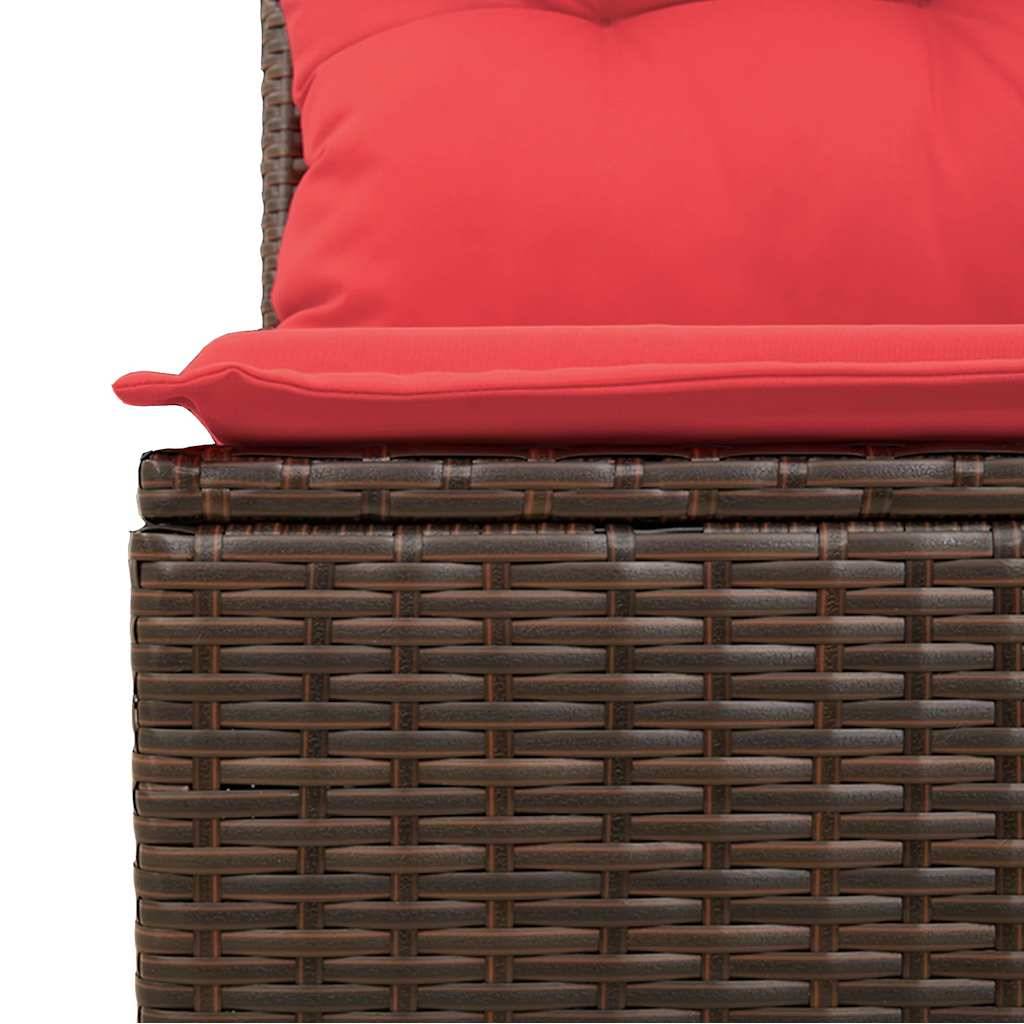 Mobilier de Jardin 10 Personnes Résine Tressée Marron avec Coffres de Rangement et Table Basse – ComfortXL Outdoor Living - Image 10