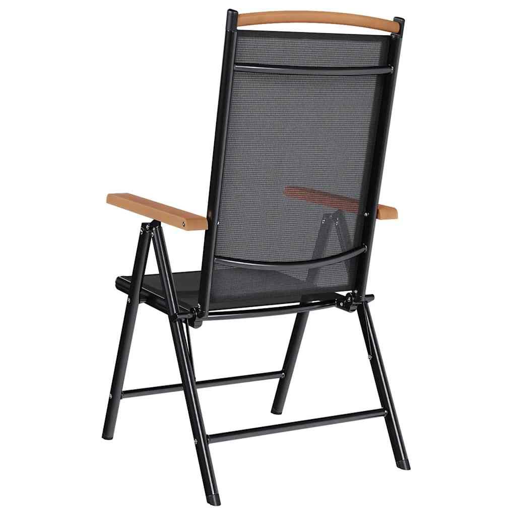 Vidaxl - Chaises pliantes 2 pièces Aluminium et Textilène Noir vidaXL 41732 - Imagen 7