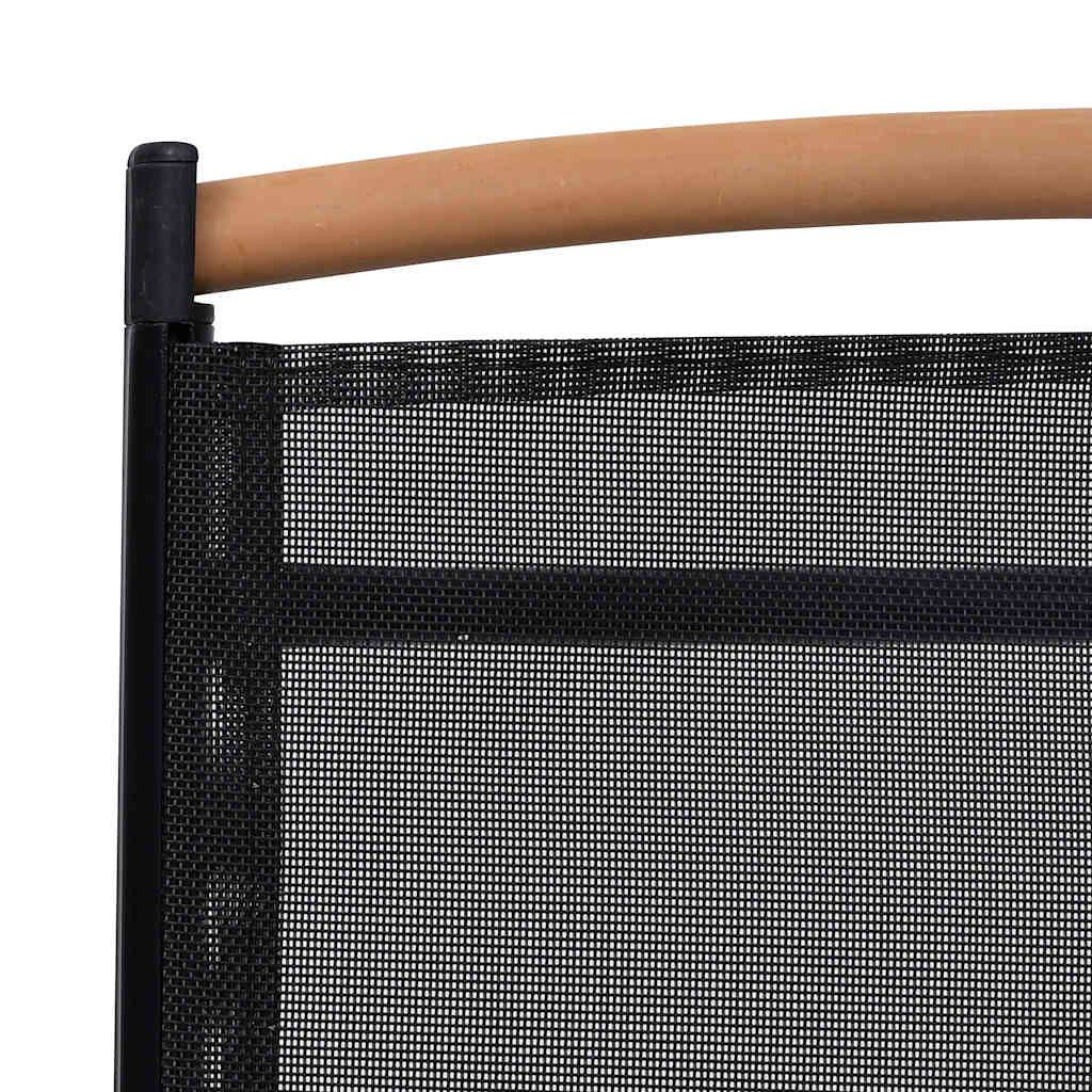 Vidaxl - Chaises pliantes 2 pièces Aluminium et Textilène Noir vidaXL 41732 - Imagen 4