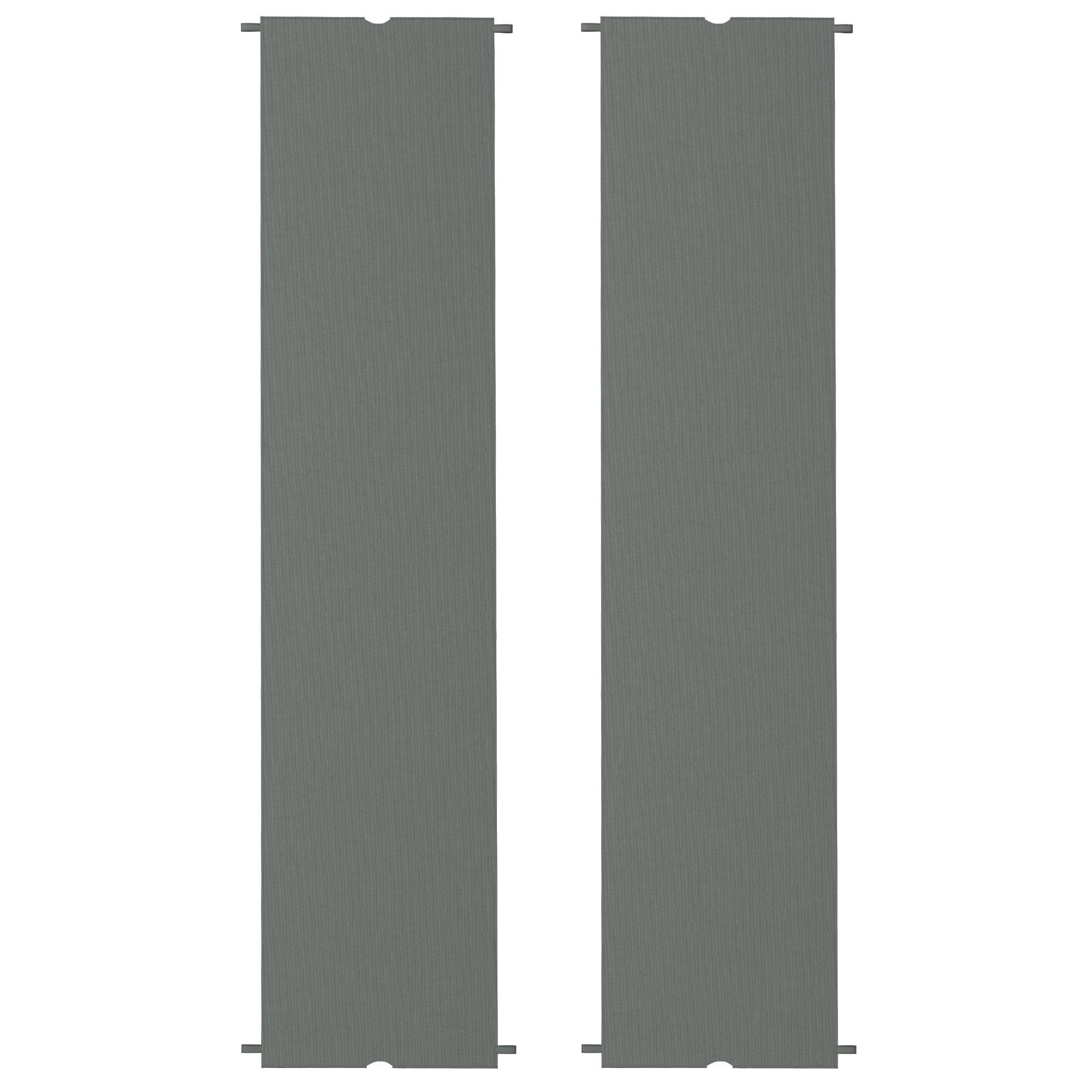 ComfortXL - Lot 2 toiles de rechange polyester pergola protection UV 4,9x1,2m gris foncé - ComfortXL Outdoor Living - Image 2