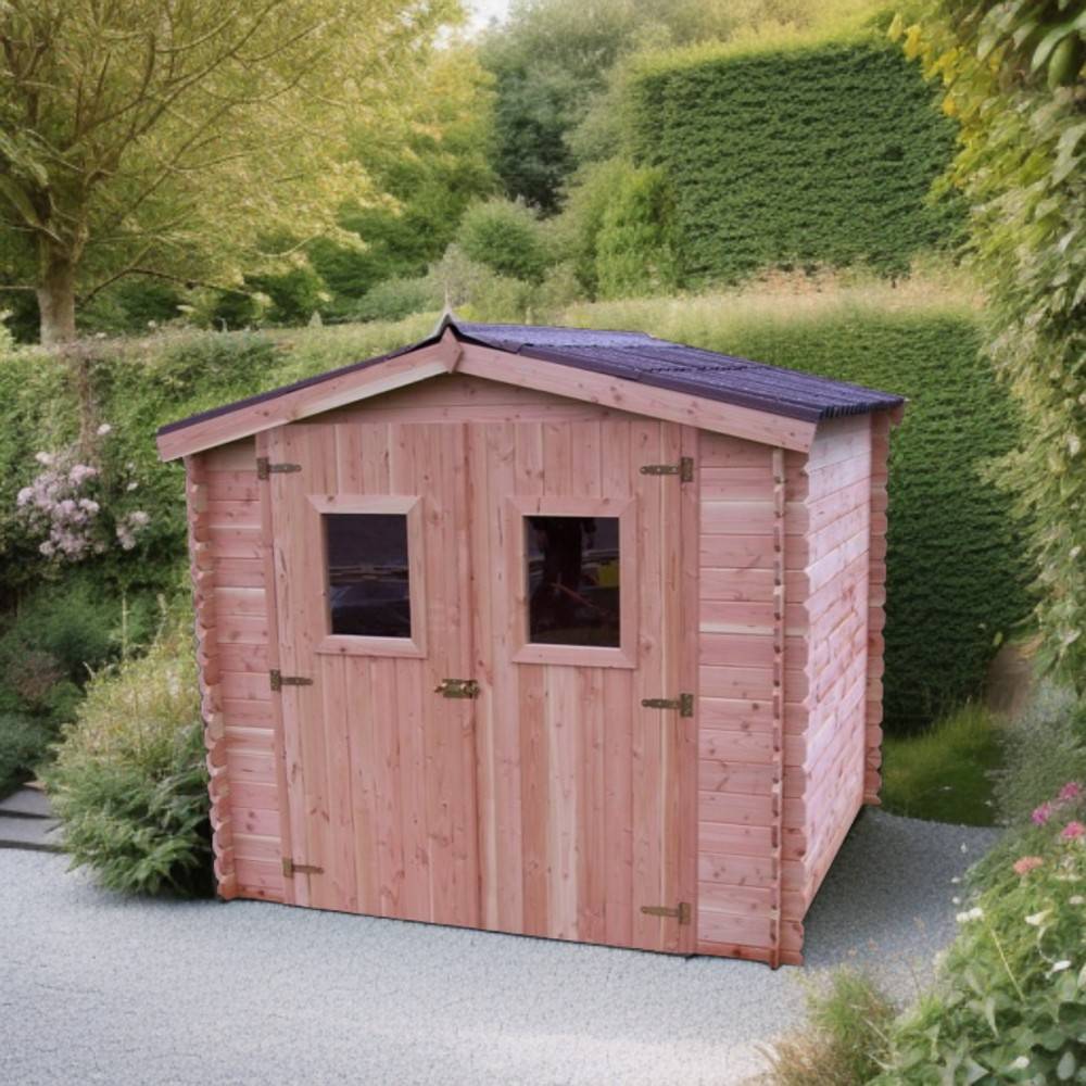 Habrita - Abri DALIA madriers 20 mm sans plancher toit double pente 5,71 m² Habrita - Imagen 1