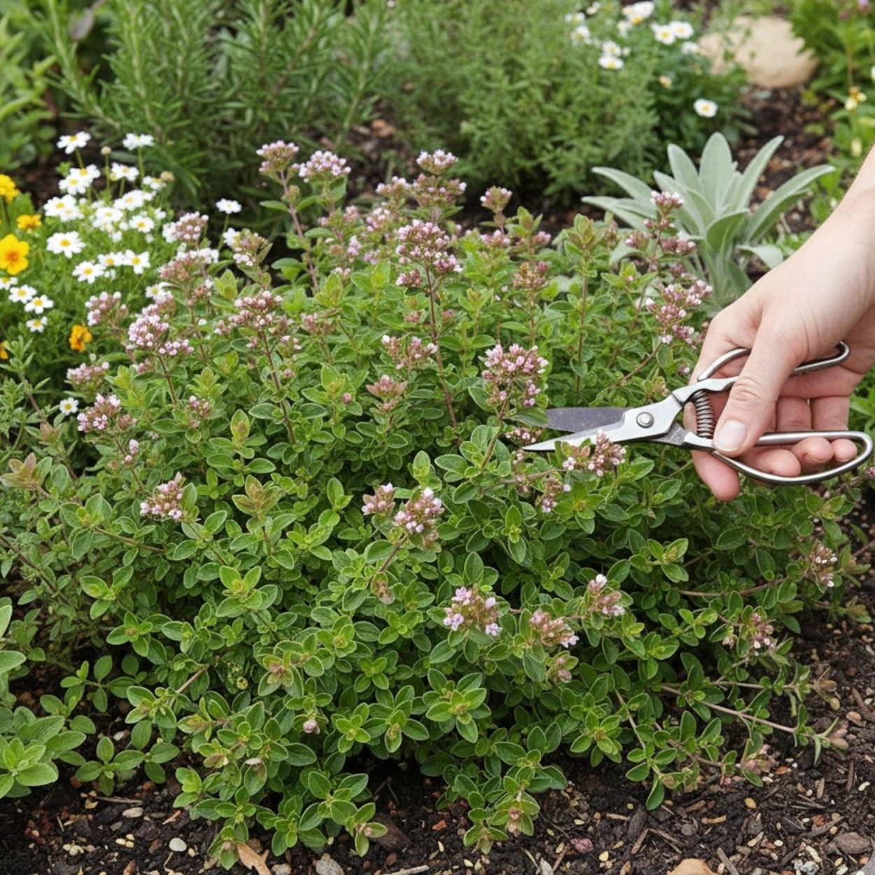 Origan compact - Sans traitement à fleurs Rose/ - feuillage Caduc - Godet - 5/20 cm