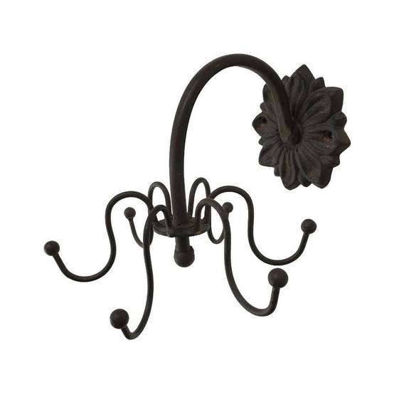 Porte manteaux mural en fonte marron 15 x 20 cm Chemin de campagne - Imagen 1