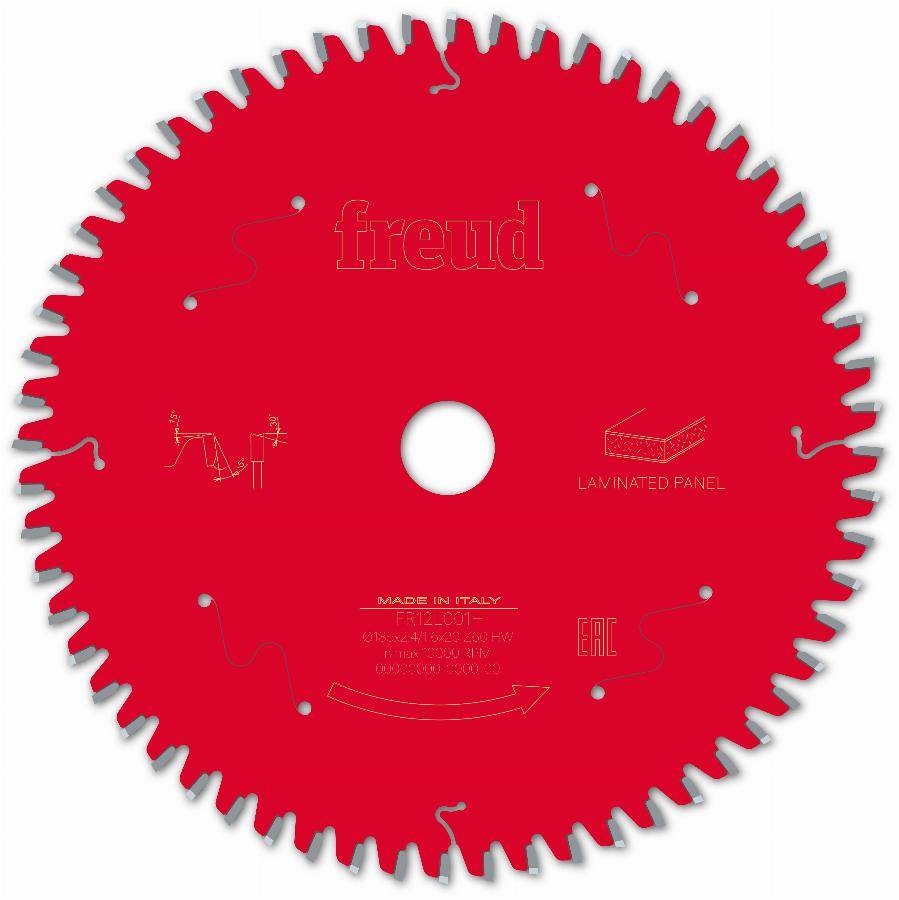Lame pour scie circulaire portative FREUD - Ø185 2,4/1,6 AL20 Z60 BA -5° - F03FS09801 -FR12L001H - Imagen 1