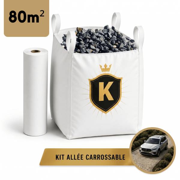 Kit allée carrossable Gravier Bleu-gris 10/14 - 80 m² - Image 1