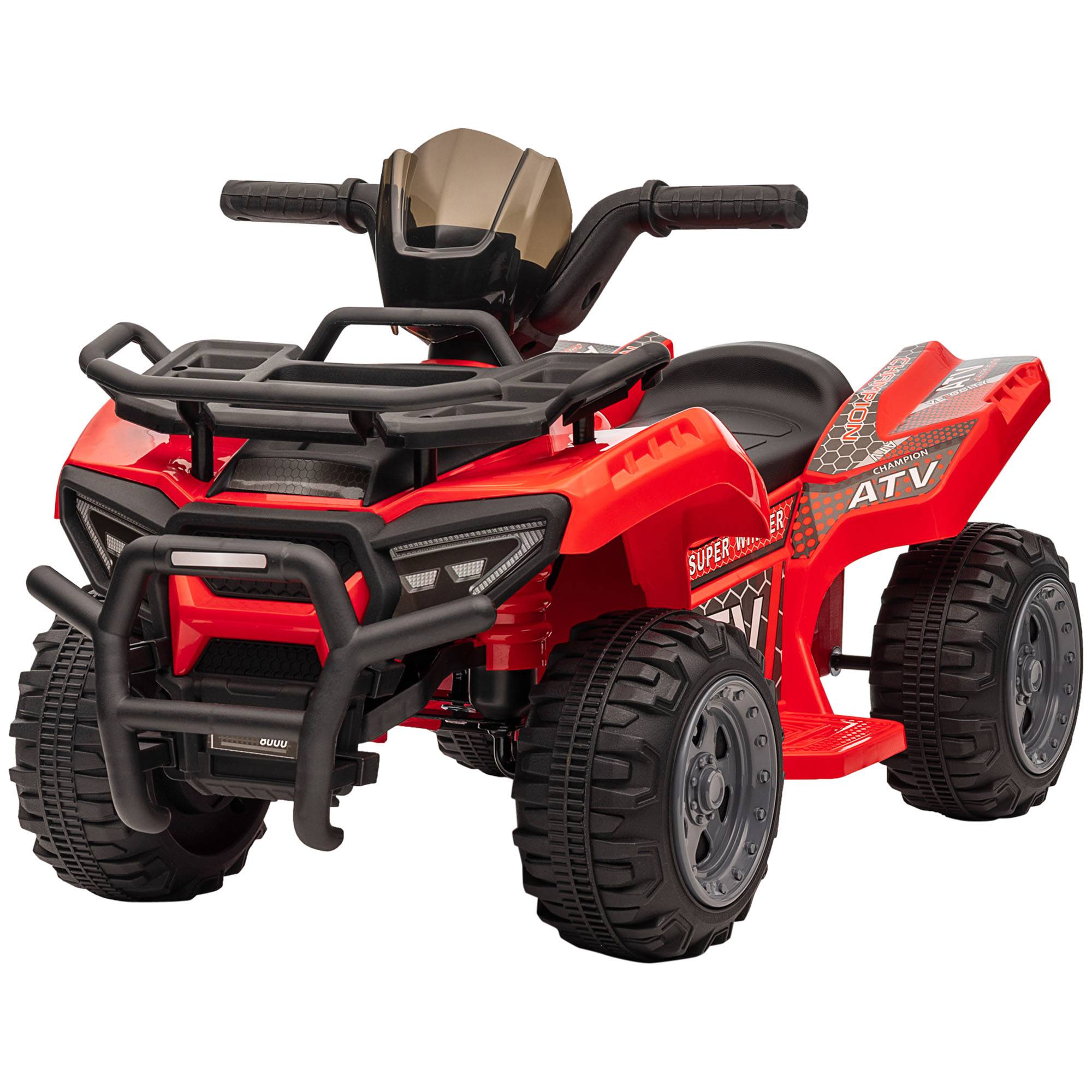 Sans Marque - Quad électrique enfants batterie rechargeable 6V bouton accélérateur 18-36 mois 70x42x45 cm rouge - Image 2