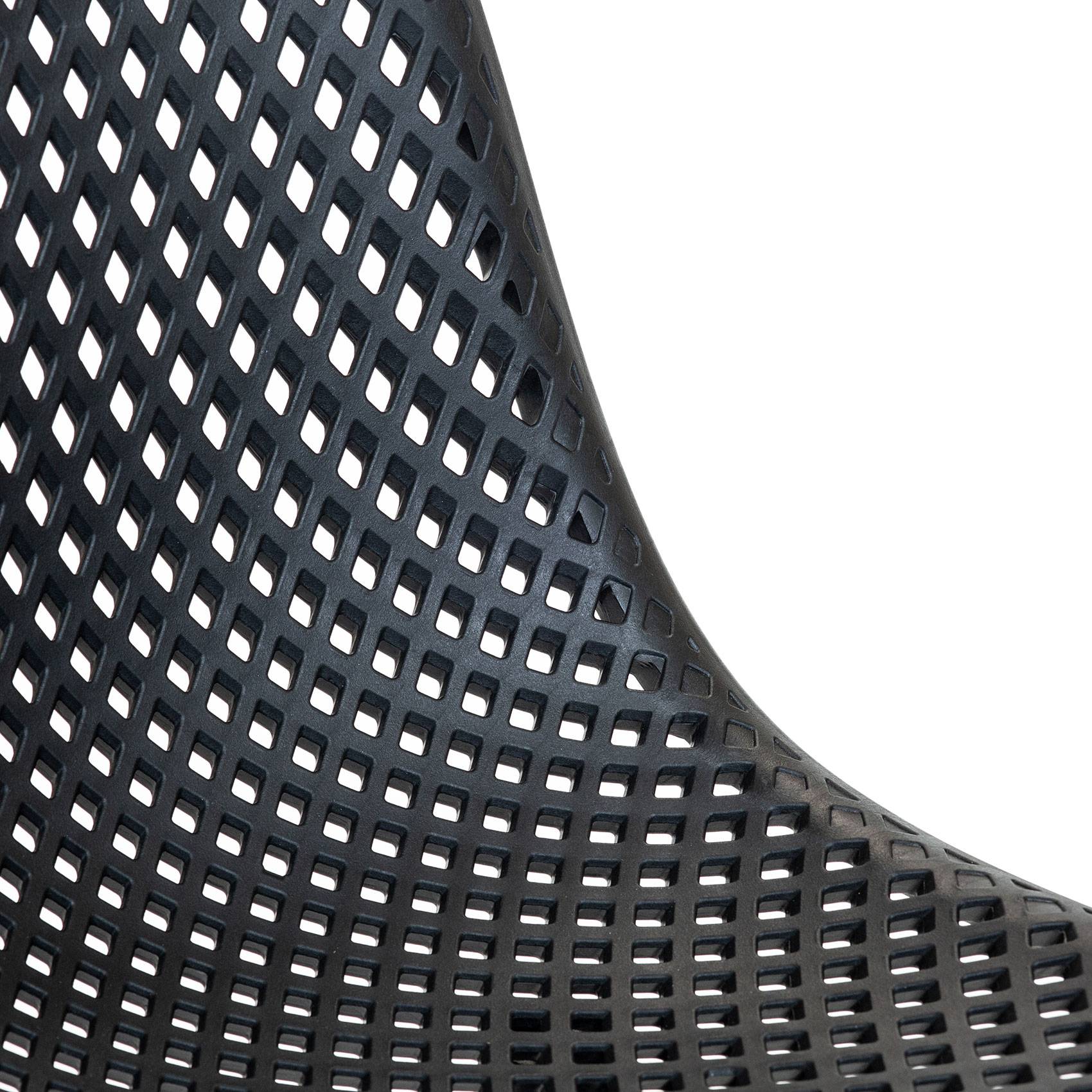 Lot de 2 chaises exterieur en résine tressée - JARDILINE - Aluminium/Résine - Noir - Imagen 4