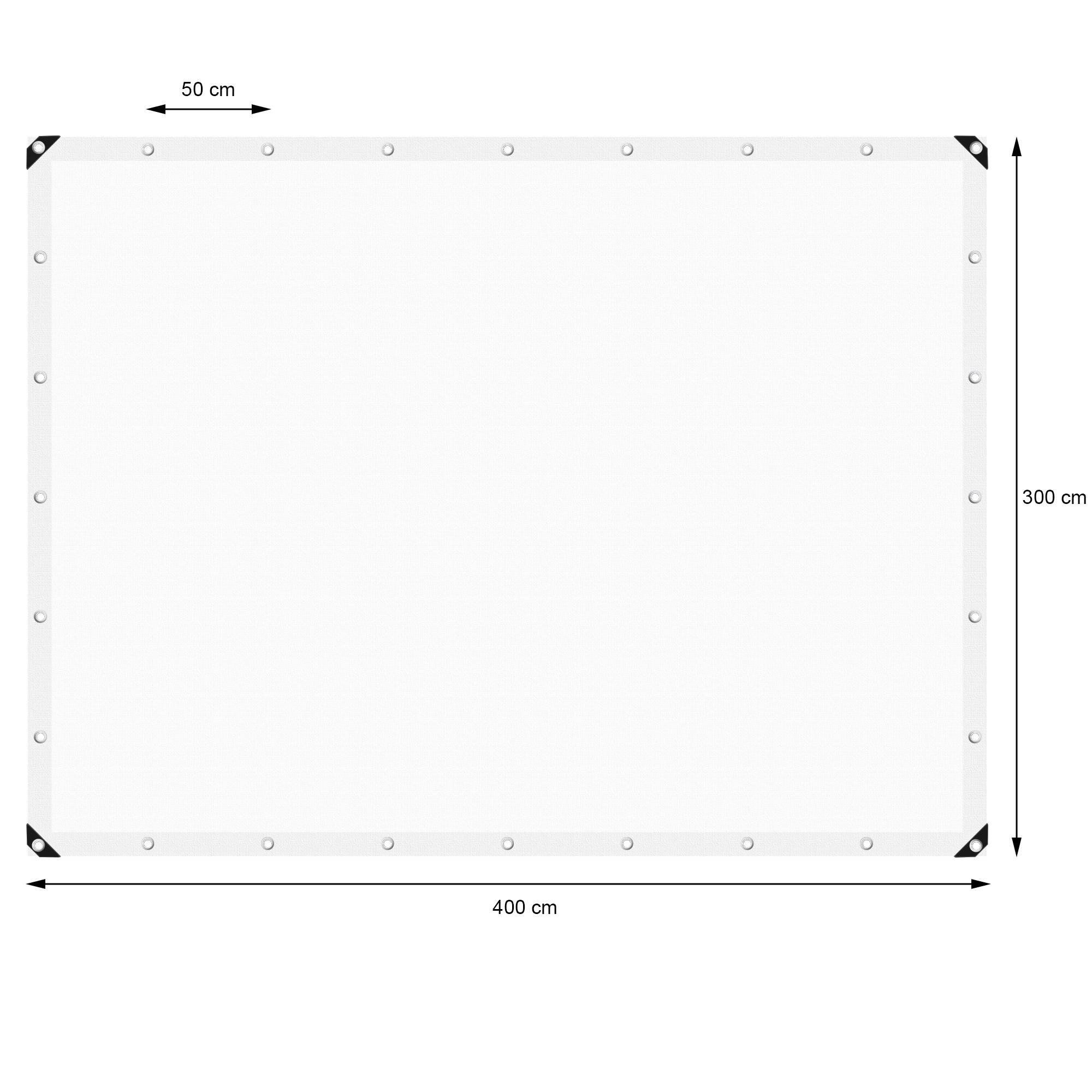 Ecd-Germany - Bâche de Protection Imperméable à l'Eau avec Oeillets - 3x4m 12m² 180g/m² - Polyéthylène PE Blanc - Résistant à la Moisissure - Imagen 5