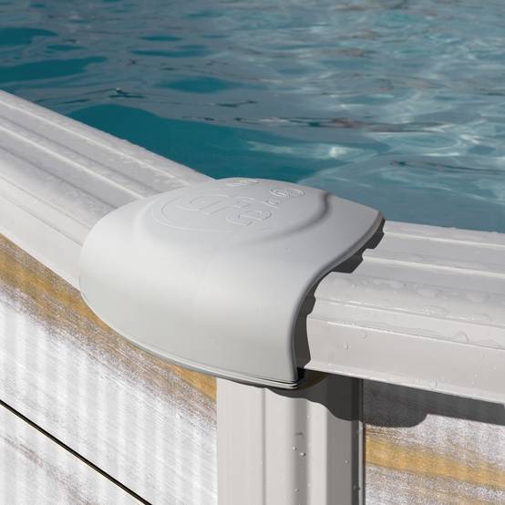Gre Pools - Piscine ronde acier Ø3,70m x H: 1,32m - Imitation bois Nordique Gre Pools - Image 4