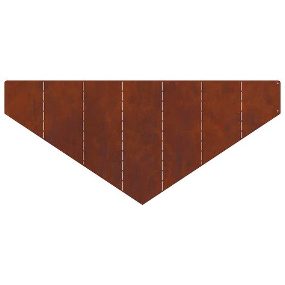 Bordure de jardin en acier aménagement espaces extérieurs 100x45cm 4 pcs rouillé - ComfortXL Outdoor Living - Image 6