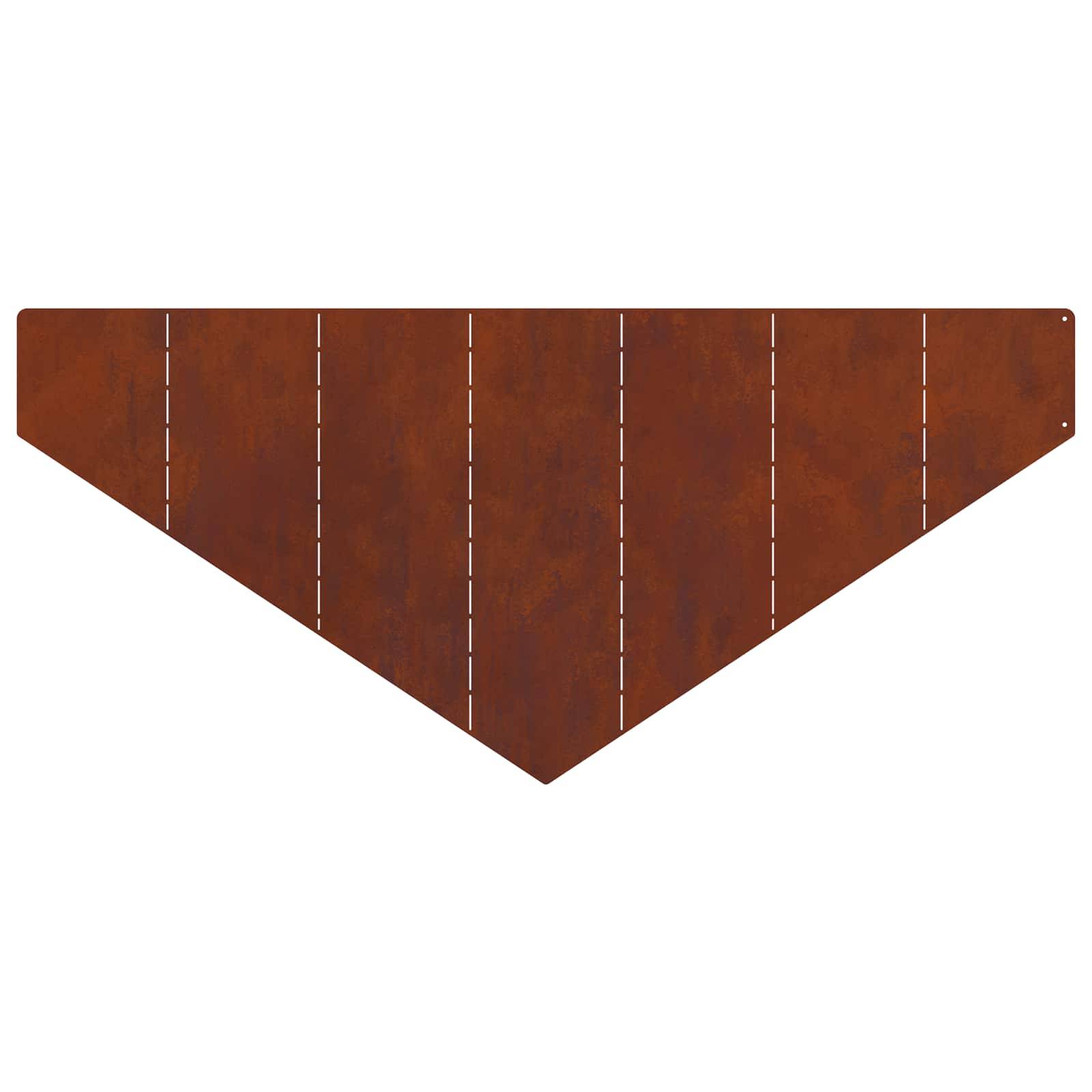 Bordure de jardin en acier aménagement espaces extérieurs 100x45cm 4 pcs rouillé - ComfortXL Outdoor Living - Image 6