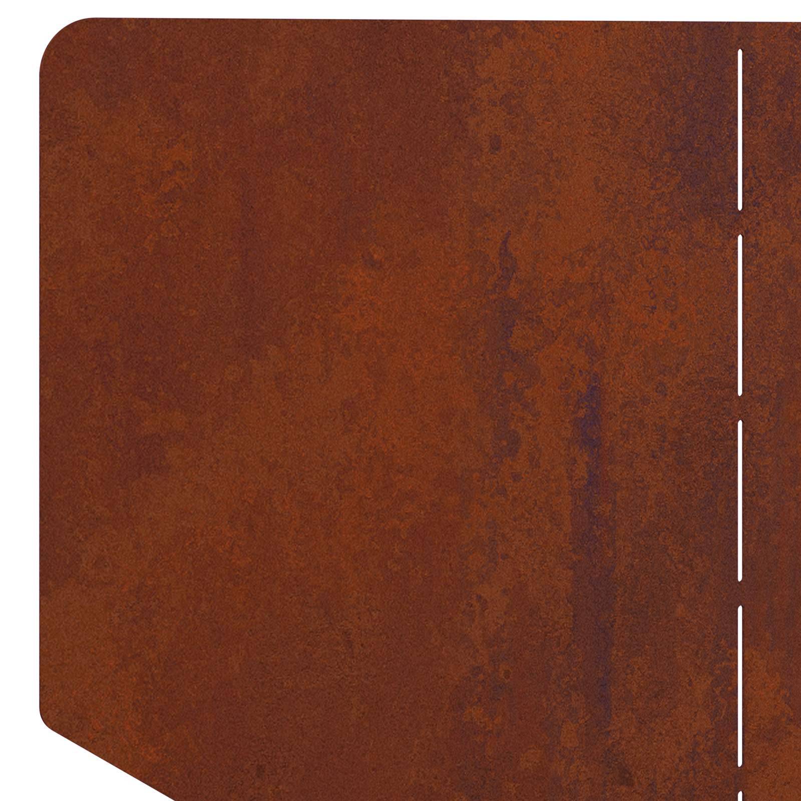 Bordure de jardin en acier aménagement espaces extérieurs 100x45cm 4 pcs rouillé - ComfortXL Outdoor Living - Image 7