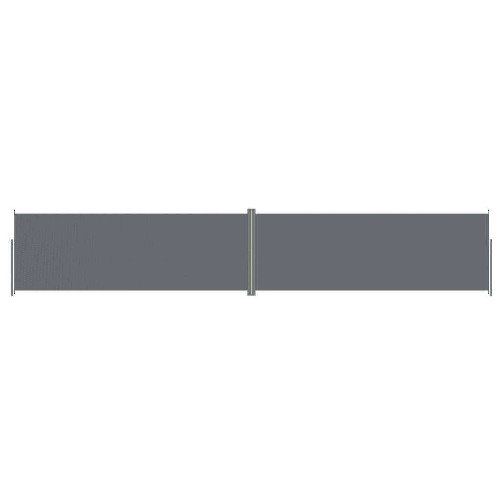 Helloshop26 - Auvent paravent store brise-vue latéral rétractable de patio jardin terrasse balcon protection visuelle écran anthracite 220 x 1200 cm - Imagen 1