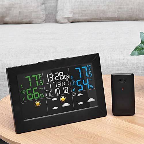 Station météo écran LCD couleur - capteur extérieur - alarme snooze - Image 6